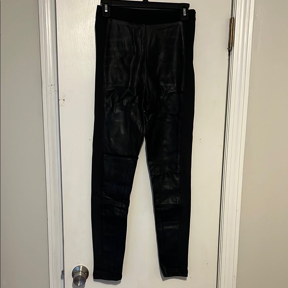 Forever 21 Black Faux Leather Ankle Pants